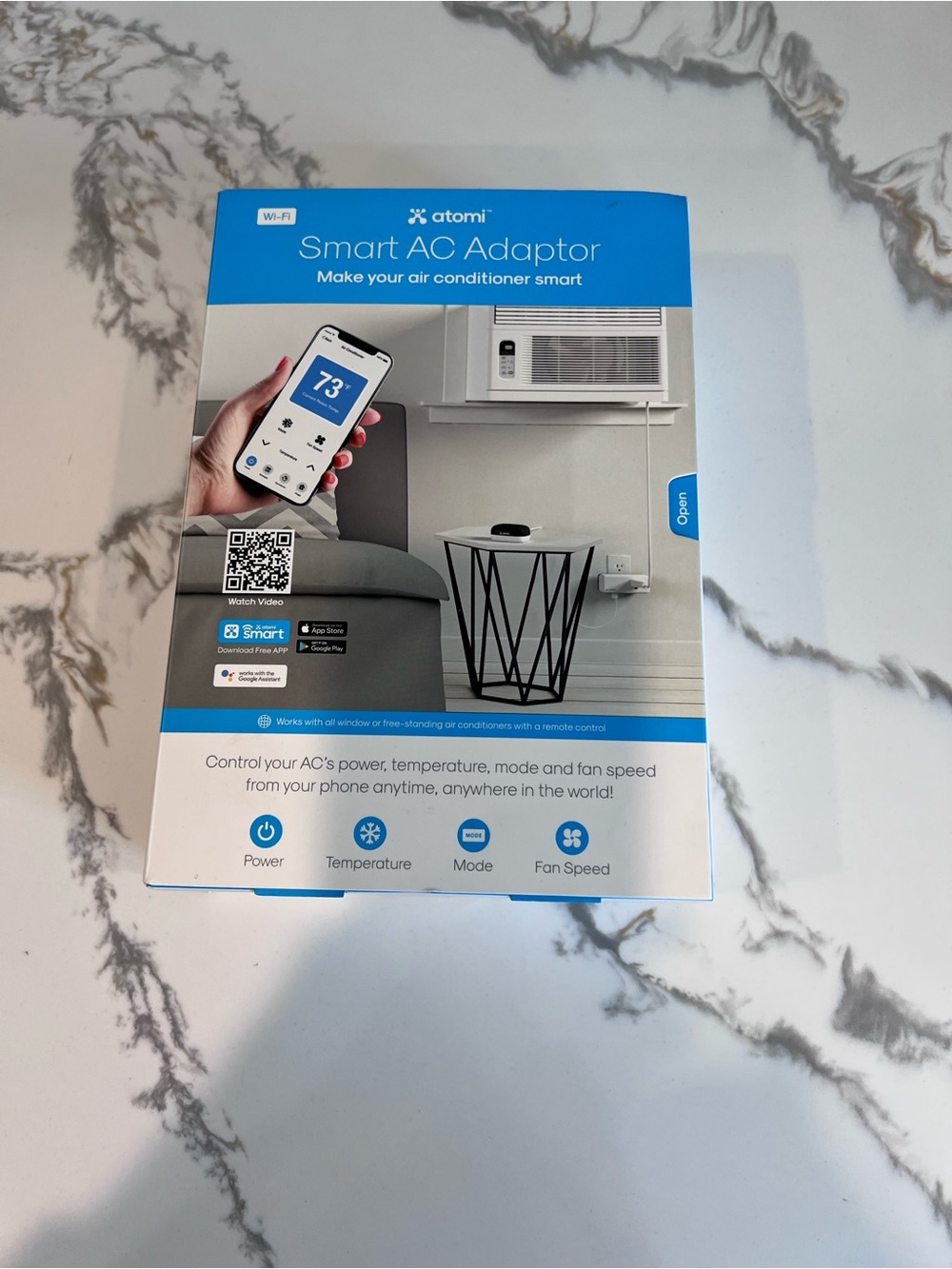Atomi Smart AC Adaptor for Air Conditioner Control White Smartphone App AT1310